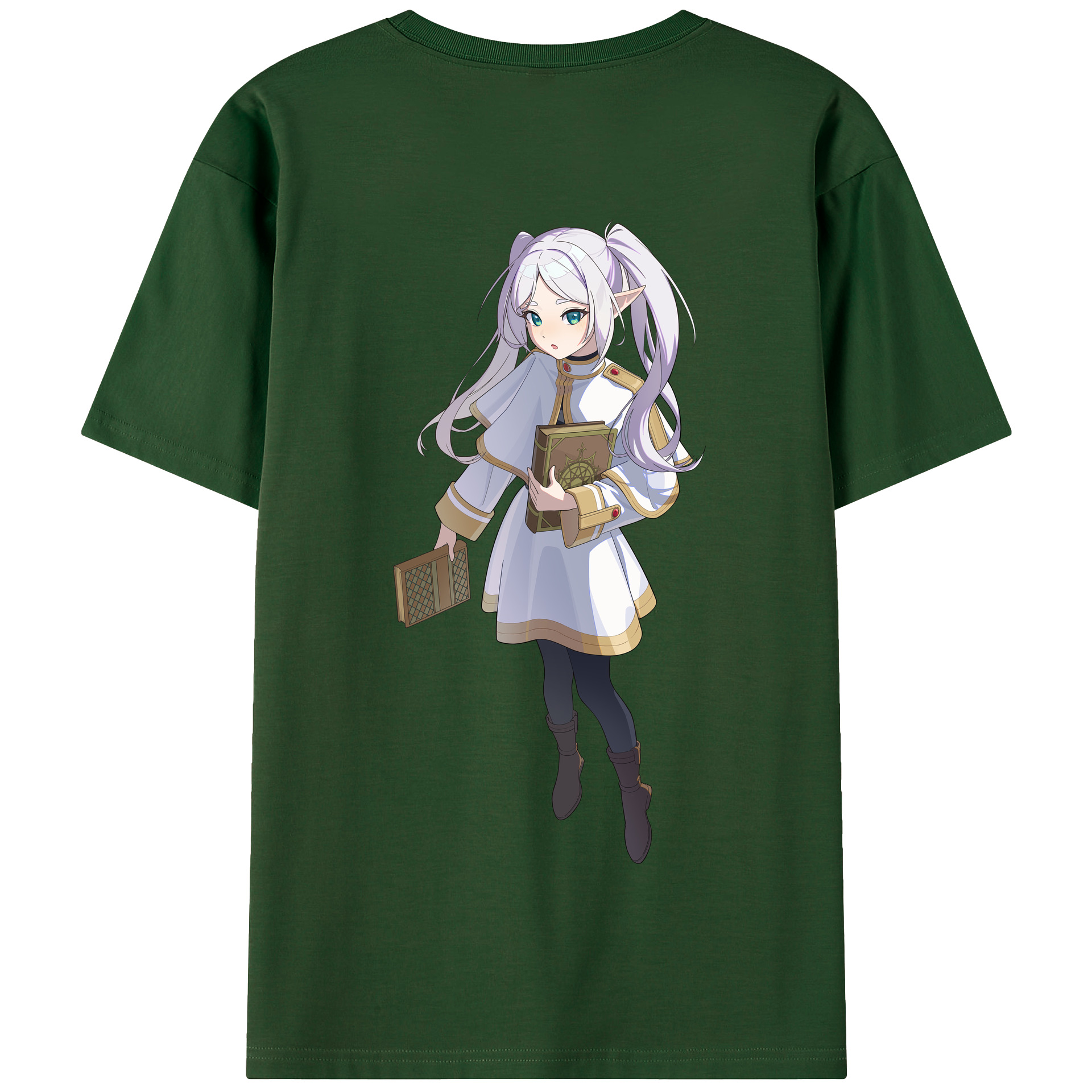 （画像用） 葬送のフリーレン Frieren 綿100％半袖Tシャツ（背面プリント）